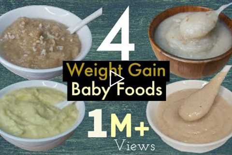 4 Baby foods |Weightgain Food For 6-12 month Babies | Potato Egg Puree /Dates Nuts /AppleBanana