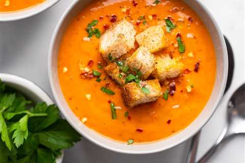 Butternut Squash and Red Pepper Soup￼
