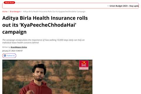 Leaving Health Concerns Behind: Aditya Birla Health Insurance Unveils ‘KyaPeecheChhodaHai’ Campaign