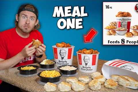 I Ate Only FAMILY SIZED Fast Food Meals For a Day