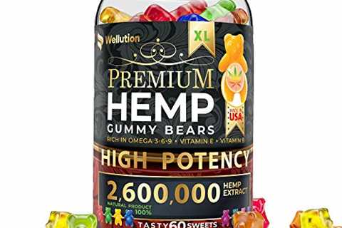 Hemp gummies premium2,600,000 High Potency - fruity gummy bear with hemp oil - natural hemp candy..