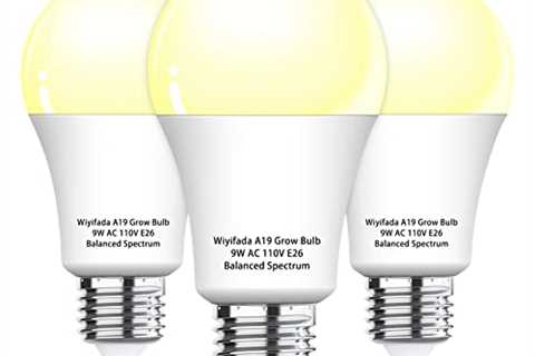 3 Pack Grow Light Bulb Indoor Grow Light,A19 Full Spectrum Plan Light Bulb,E26 110V 9W Grow Bulb..