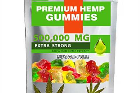 Premium Organic Hemp Sugar-Free Gummy Bears Natural Health Support 500,000MG High Potency Relaxing..