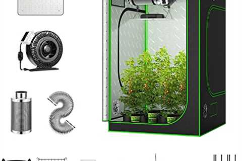 VIVOSUN Grow Tent Complete System, 4x4 Ft. Growing Tent Kit Complete with VS1000 Led Grow Light 6..
