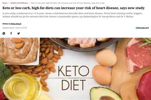 Ketogenic Diets May Increase Risk of Heart Disease: Study