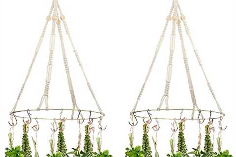 Macrame Hanging Drying Racks for Herbs Buds Flower Drying Hydroponic Plants Mushrooms Handmade..