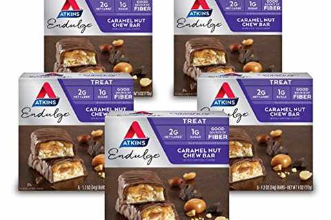 Atkins Endulge Treat Caramel Nut Chew Bar. Rich  Decadent Treat. Keto-Friendly. (5 Count (Pack of..
