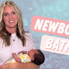 How to Give a Newborn a Sponge Bath | Tips for New Parents | Baby with (Umbilical Cord)