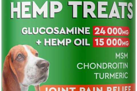 Pawfectchow Hemp + Glucosamine Treats for Dogs - Made in USA Hip  Joint Supplement w/Hemp Oil..