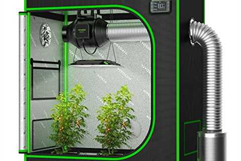 VIVOSUN 30x18x36 Mylar Hydroponic Grow Tent with Observation Window and Floor Tray for Indoor Plant ..