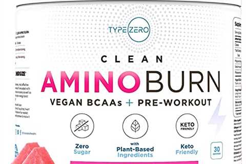 AminoBurn - Natural Pre Workout + Vegan BCAA (Watermelon | 30serv) Sugar Free BCAAs Amino Acids..