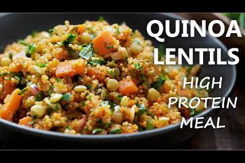 QUINOA and LENTILS Recipe | HIGH PROTEIN Vegetarian and Vegan Meal Ideas