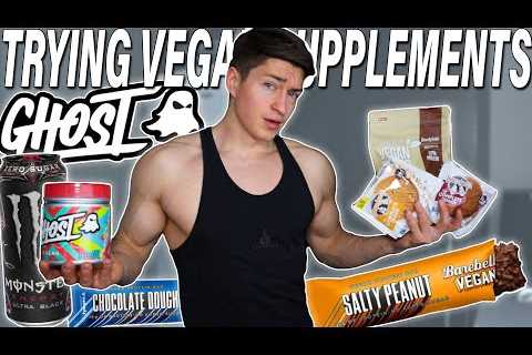 HUGE VEGAN SUPPLEMENTS TASTE TEST | Trying Subscriberâs Suggestions  | Meat Eater VS Vegan Food