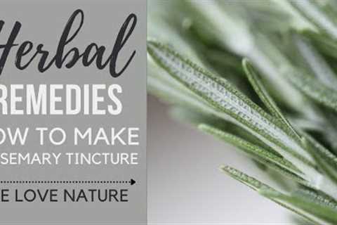 Herbal Remedies: How to make Rosemary Tincture.