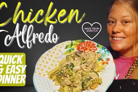 Quick and easy Chicken Alfredo #mediterranean  diet #dinner #recipe #easyrecipe #quickrecipe #fyp