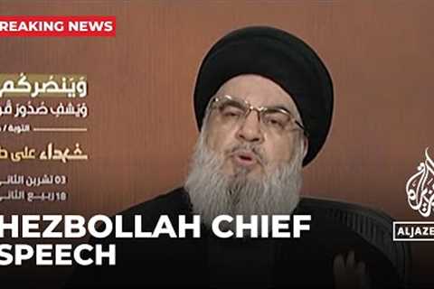 Hezbollah chief Hassan Nasrallah gives Gaza speech