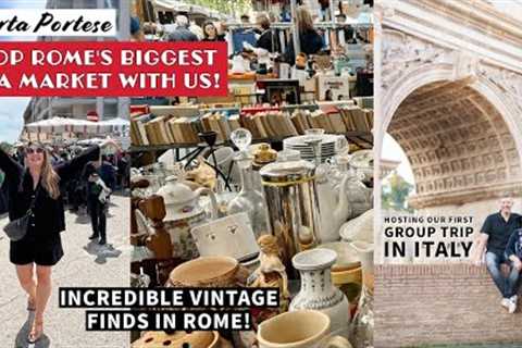 FLEA MARKET SHOPPING IN ITALY! Shop Massive Porta Portese Vintage Market + Thrift With Us In Rome!