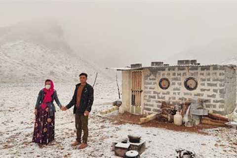 Winter dance: romantic moments of Nargis and Rasool with snow and fire