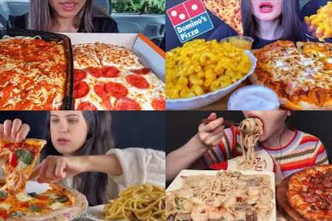 ASMR Best *Fast Food* Pizza + Pasta Mukbang Compilation | Satisfying Big Bites