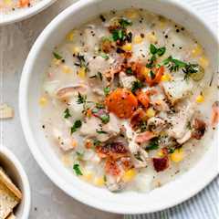 Easy Slow Cooker Chicken Corn Chowder (IP Instructions)