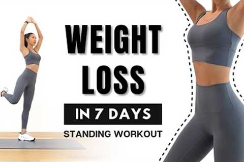 WEIGHT LOSS in 7 DAYS🔥40MIN Full Body Fat Burn - Arm, Back, Leg, Abs - Standing Only