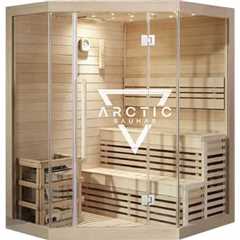 Arctic 3-4 Person Traditional Corner Style Sauna - Arctic Ice Bath