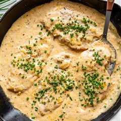 Sautéed Chicken with Cheddar Cheese Sauce