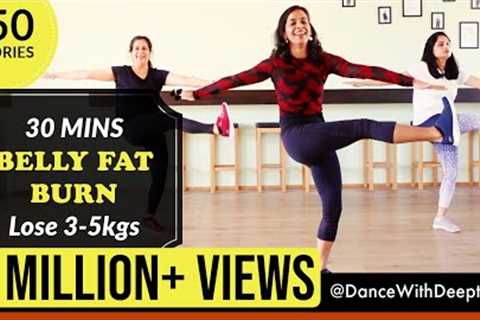 DWD#80 | 30mins DAILY FLAT BELLY Workout  - Beginner Bollywood | Lose weight 3-5kgs #dancewithdeepti